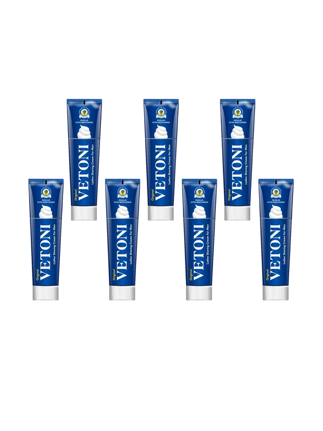 VETONI Men Set Of 7 Regular Extra Moisturizer Lather Shaving Cream- 125 g Each