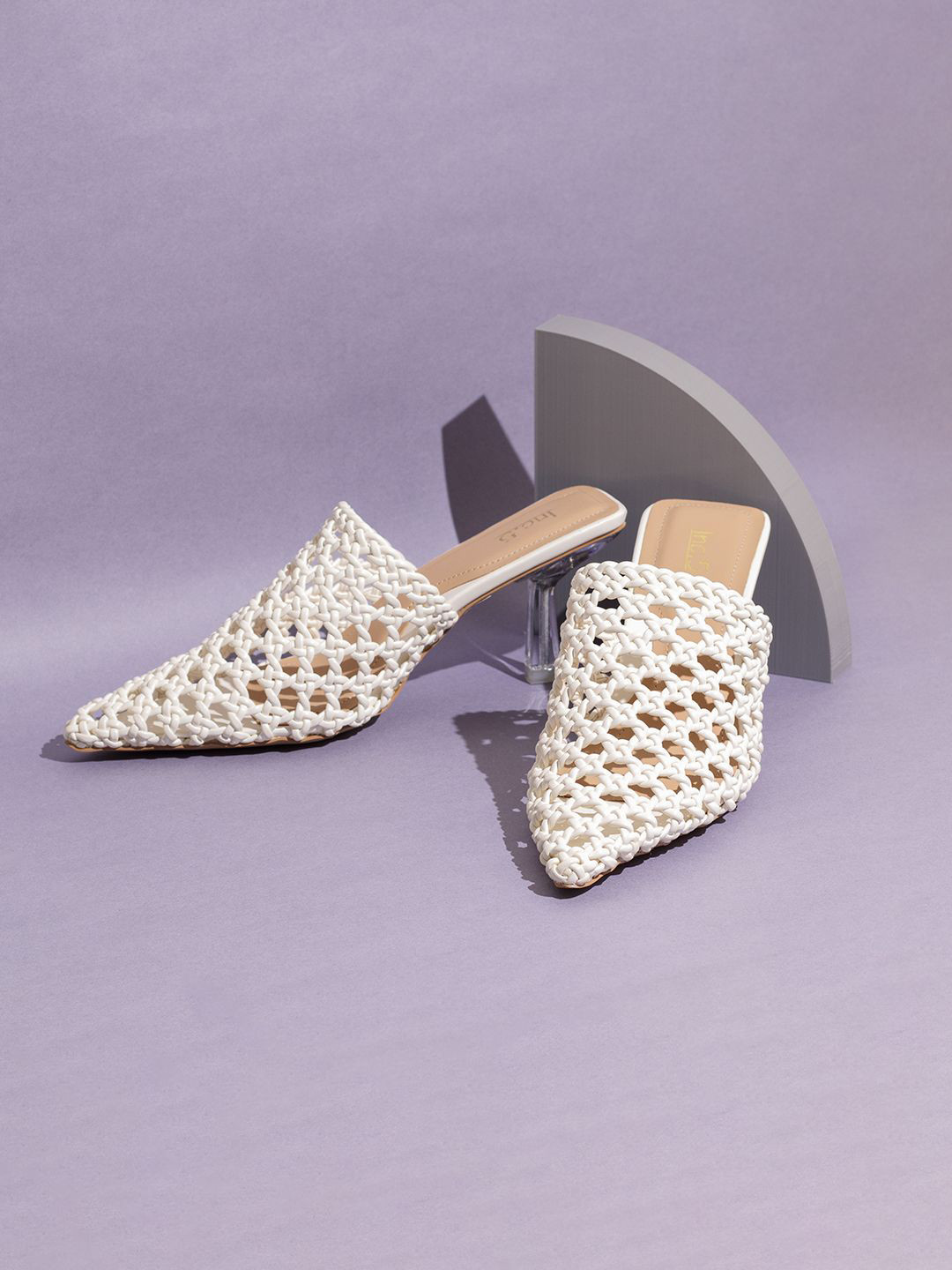 Inc 5 Women Woven Design Pumps with Laser Cuts