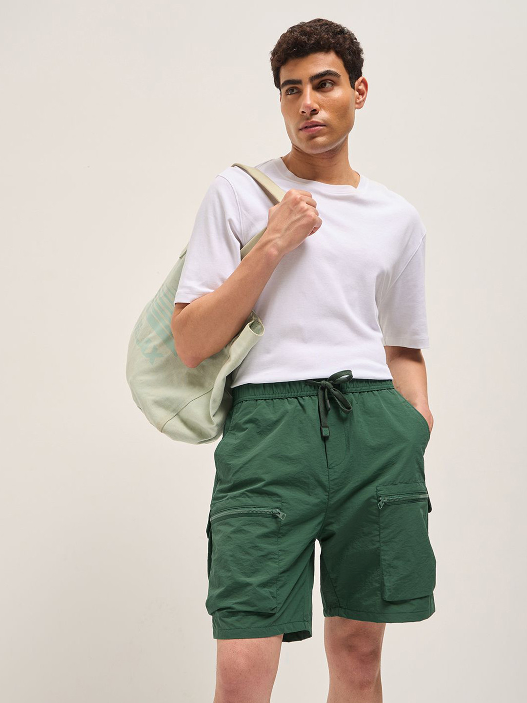 THE BEAR HOUSE Men's Solid Knee Length Shorts