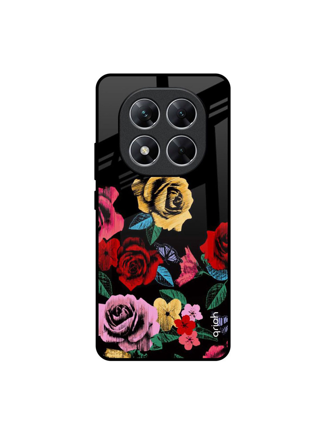 QRIOH Floral Decorative Poco X7 5G 3D Back Case