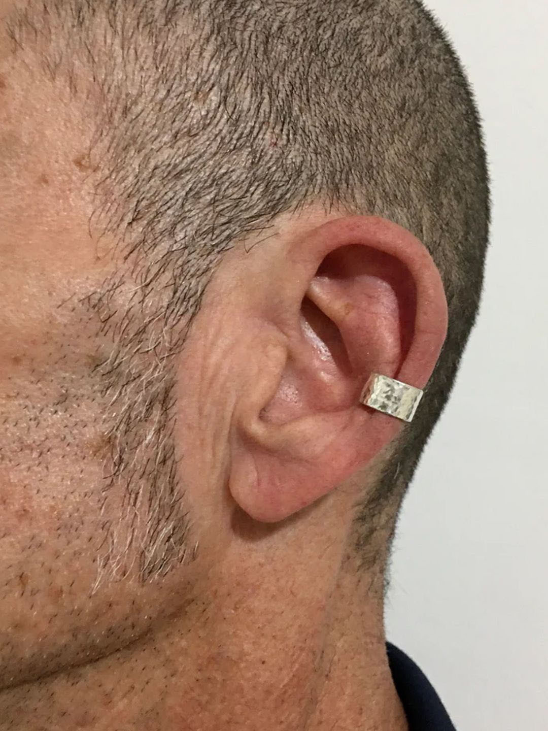 The Roadster Lifestyle Co. Men 925 Sterling Silver Bold Arc Hoop Earring