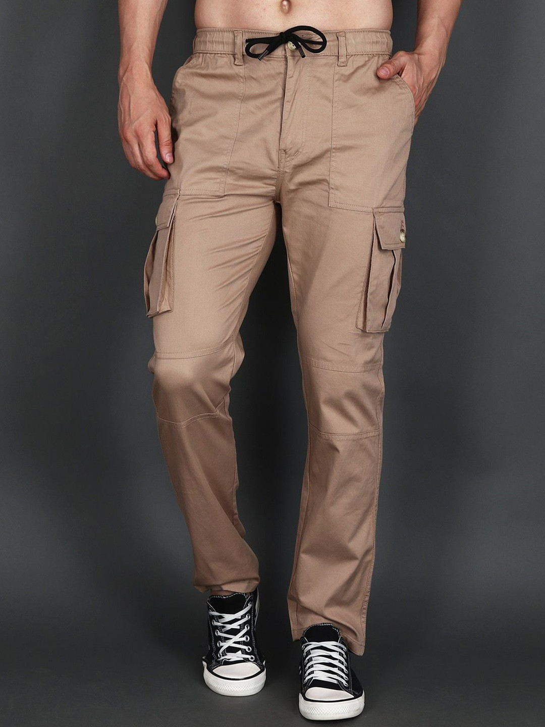 HAUWER Epic Men Relaxed Straight Leg Relaxed Fit Mid Rise Cotton Cargos