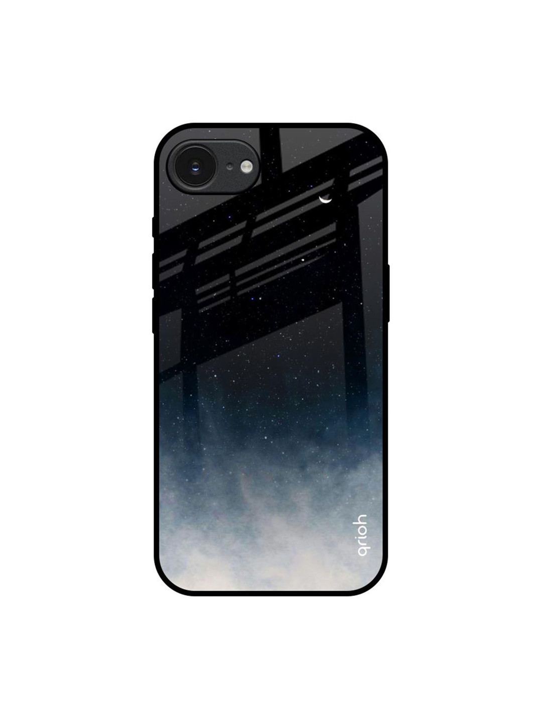 QRIOH Black Aura Apple iPhone 16e Impact Resistant Back Case