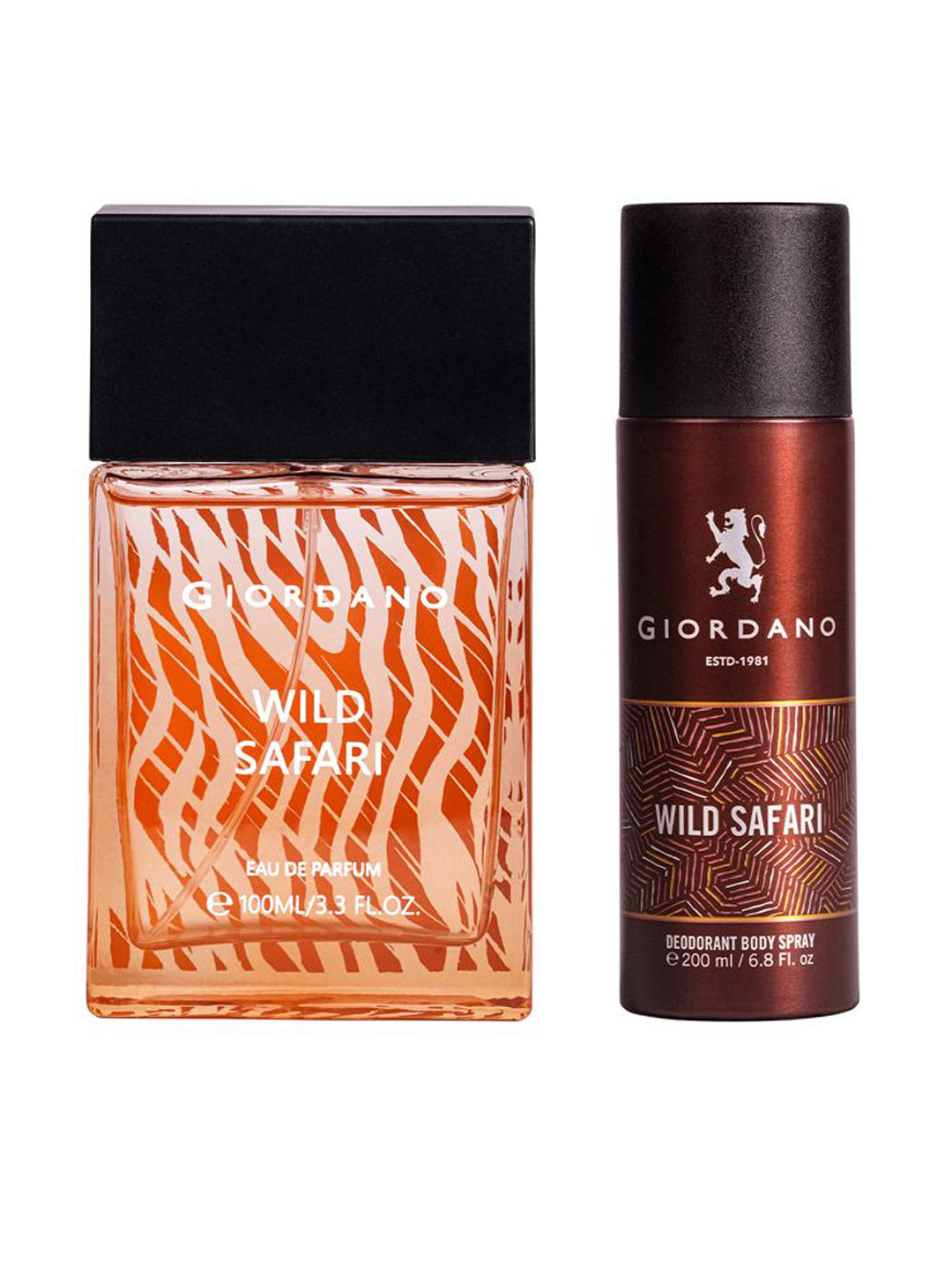 GIORDANO Men Set Of 2 Wild Safari Deodorant 200 ml & Eau De Parfum- 100 ml