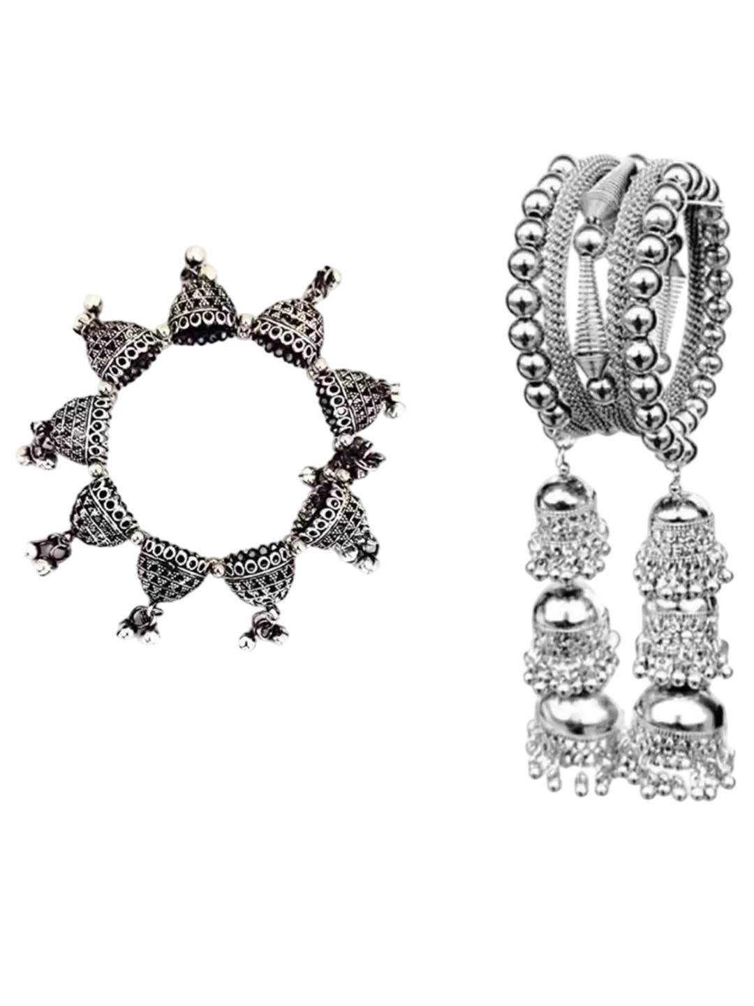 SZN Set Of 2 Evening Shine Joyful Oxidised Bangle