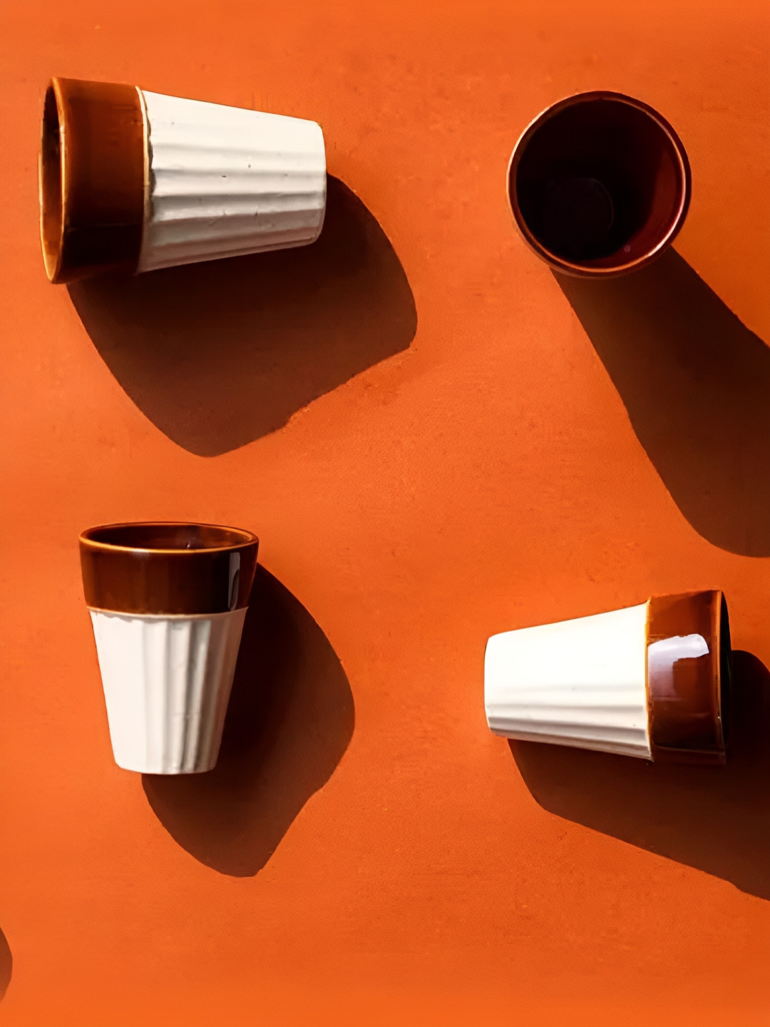 AMALAFIEE CERAMICS Best Lecturer White Ceramic Handmade 4 Piece Cups-200ml