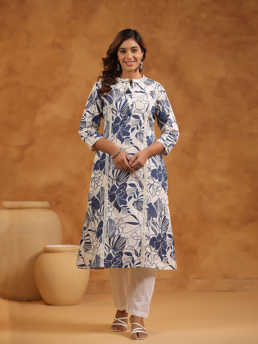 FILO HEVIS Printed Pure Cotton Straight Kurta