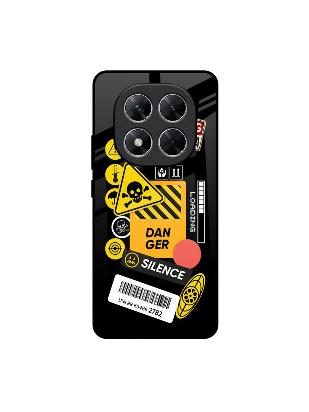 QRIOH Danger Signs Poco X7 5G Impact Resistant Back Case