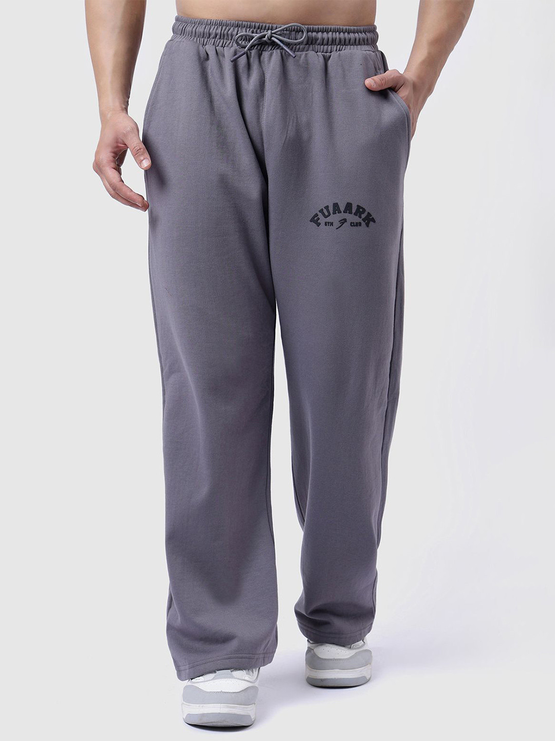 FUAARK Laidback Men Relaxed Fit Premium Gym Workout & Casual Dark Grey TrackPant
