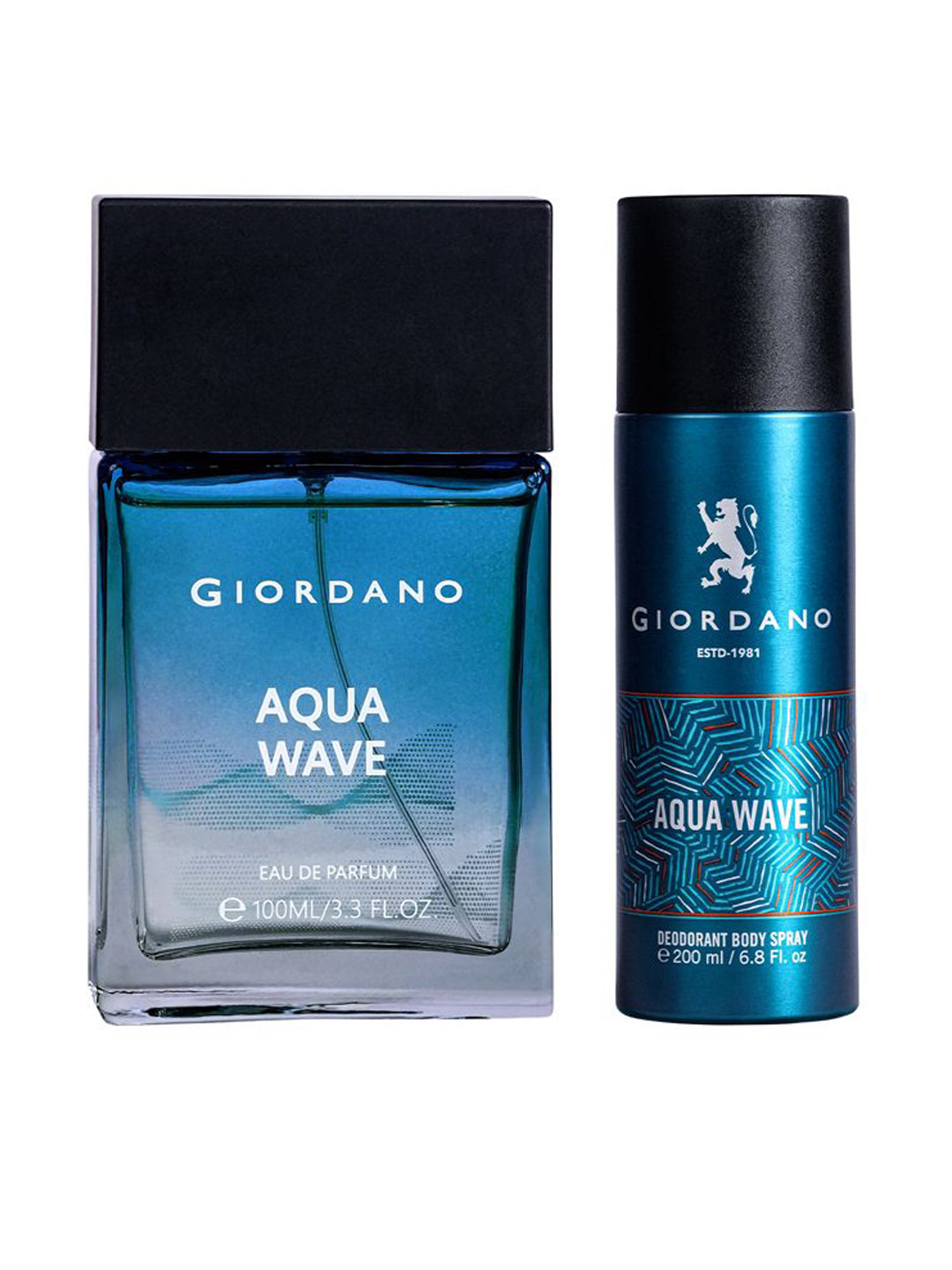 GIORDANO Men Set Of 2 Aqua Wave Deodorant - 200 ml & Eau De Parfum- 100 ml