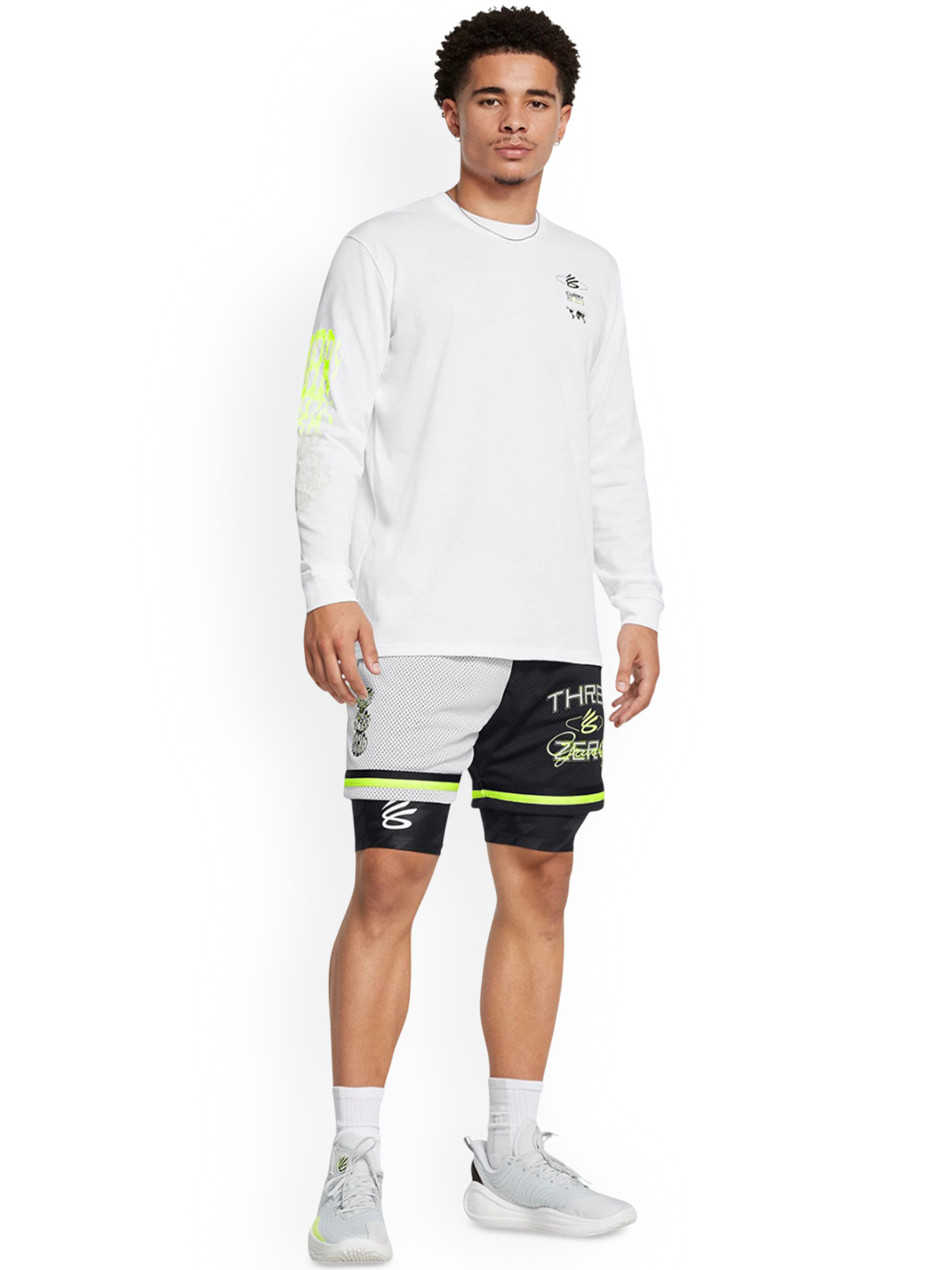 UNDER ARMOUR Curry Heat Gear Men Printed Slim Fit Shorts