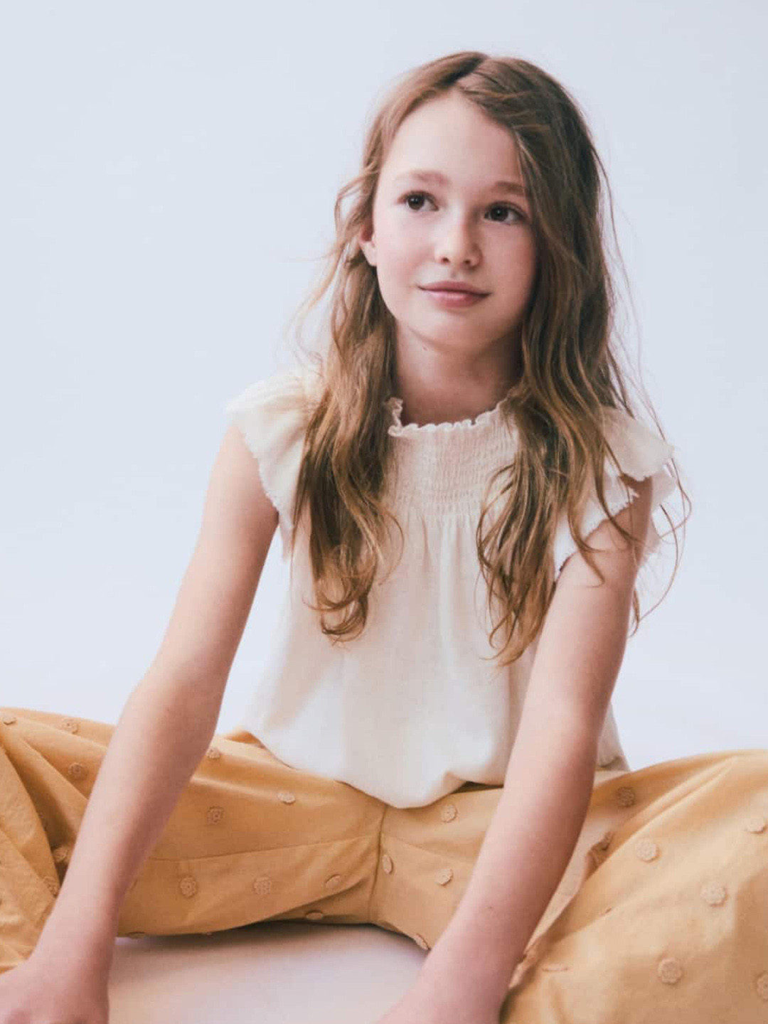 Mango Kids Girls Smocked Top