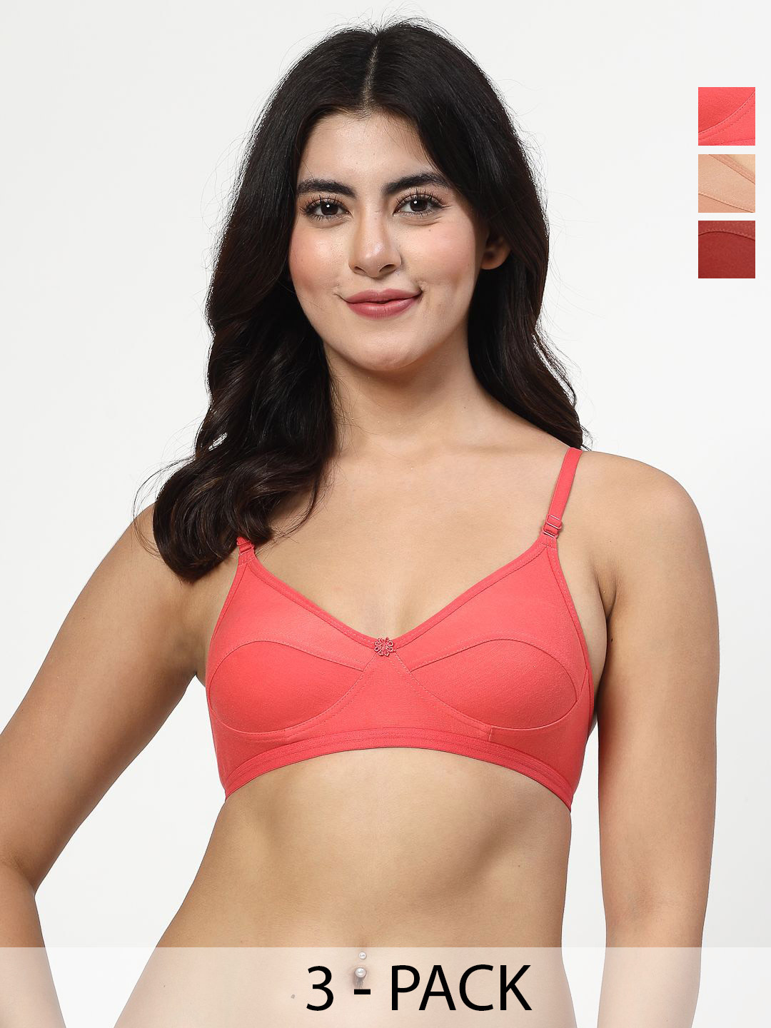 LILY Anpas Pack Of 3 Full Coverage Bra