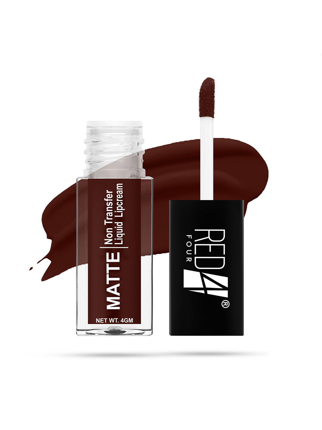 RED 4 Non Transfer Matte Liquid Lipstick - 4 g - Wallnut - 140
