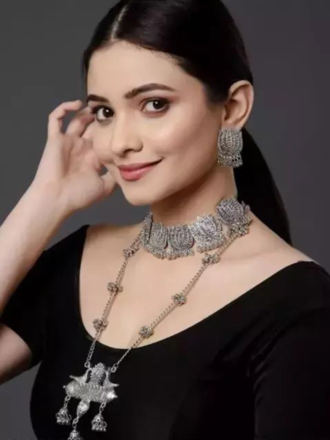 SZN Oxidized Jewellery Set