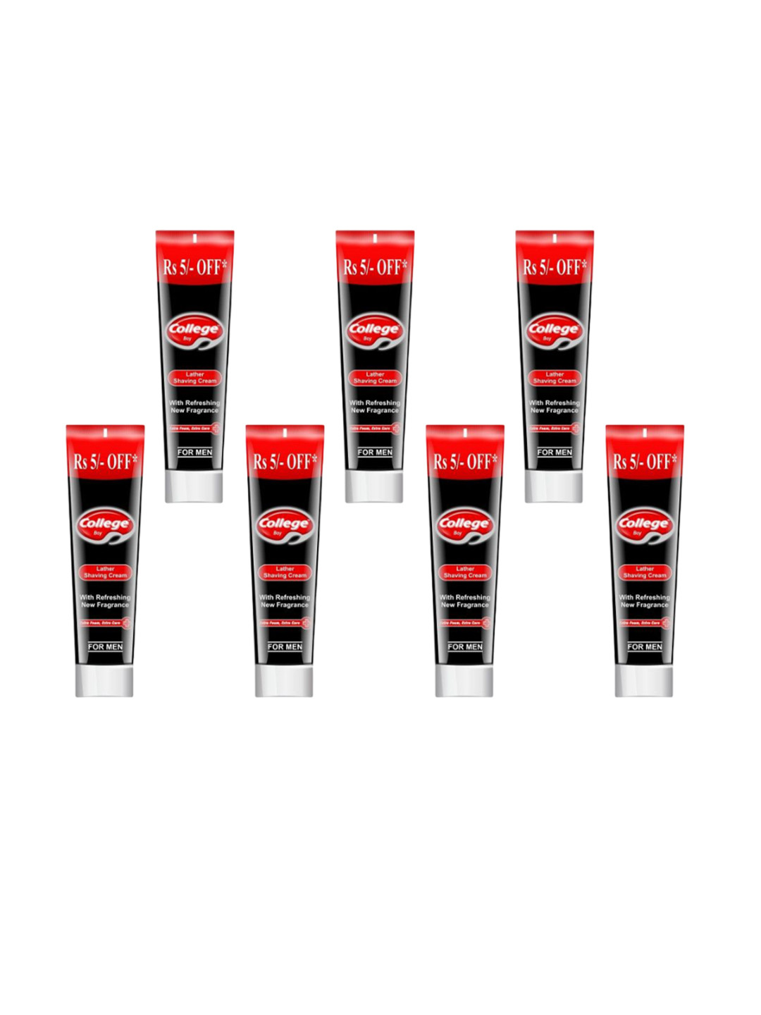 VETONI Men Set Of 7 College Boy Lather Shaving Cream- 120 g Each