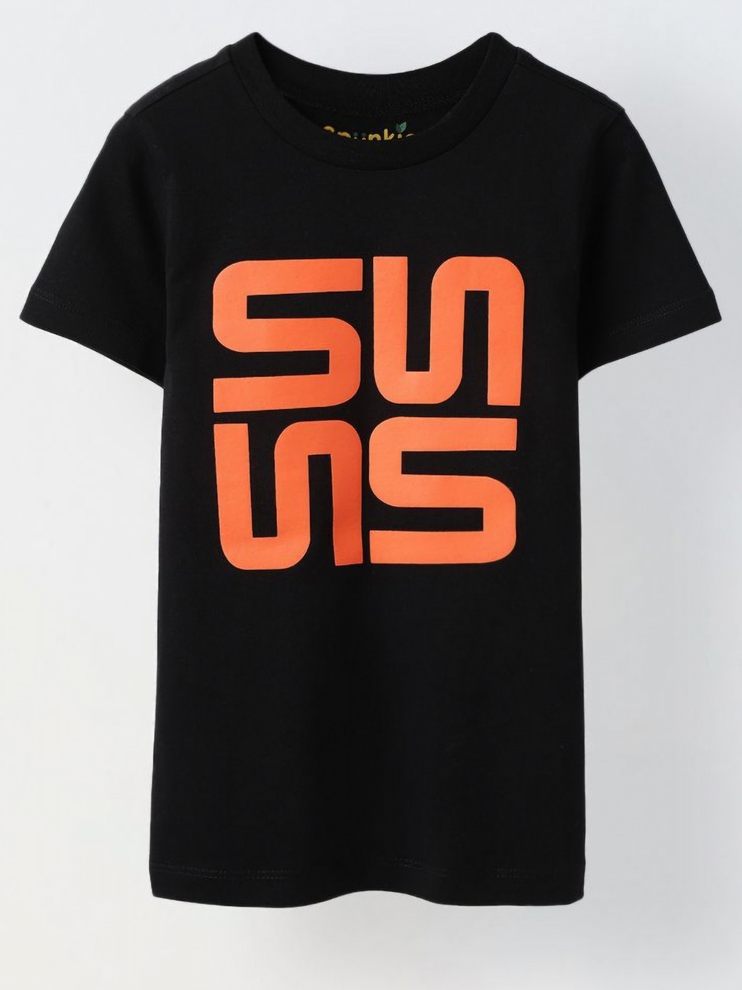 SPUNKIES Boys Typography Printed Round Neck Cotton T-shirt