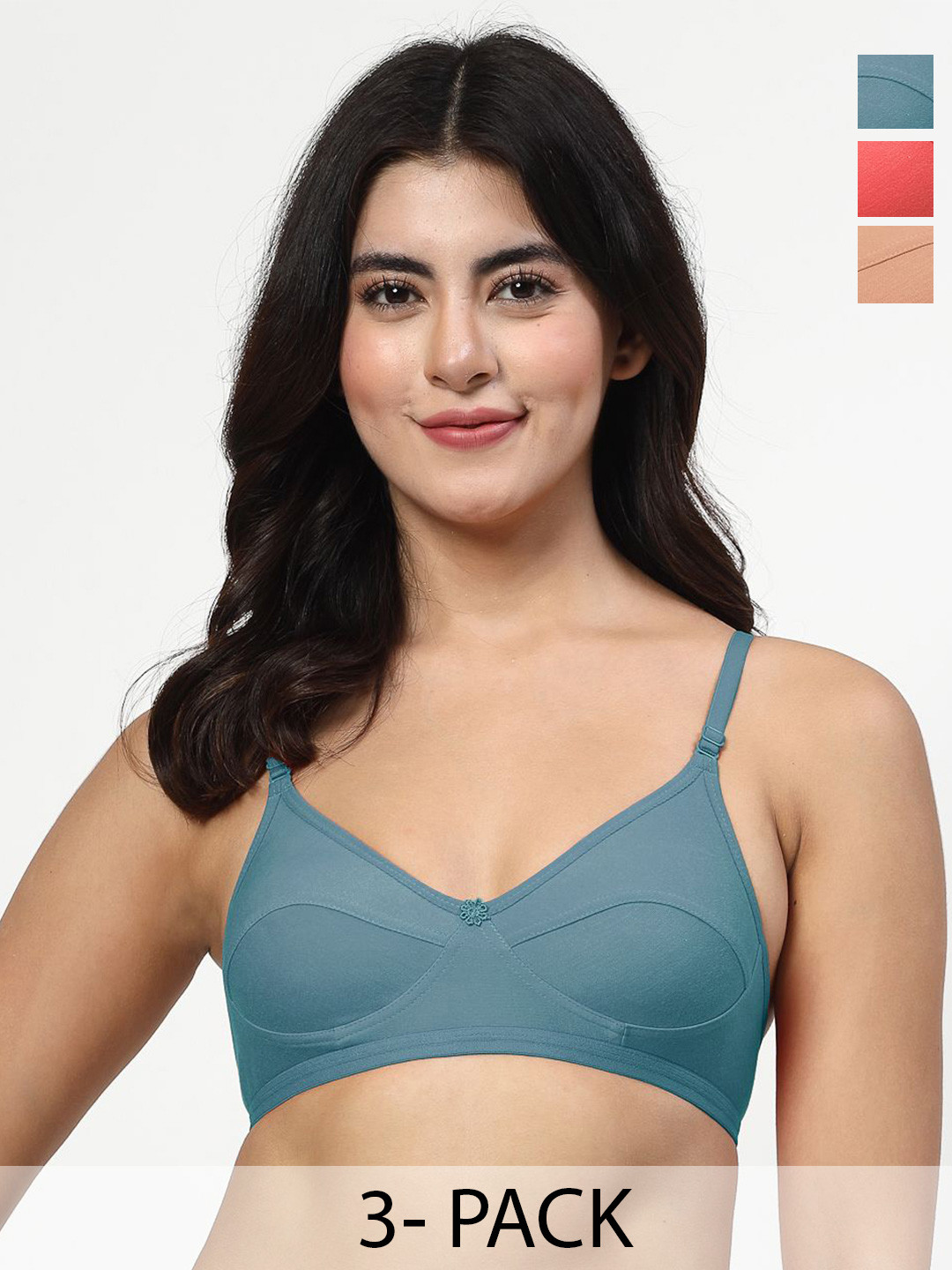 LILY Anpas Pack Of 3 Full Coverage Bra