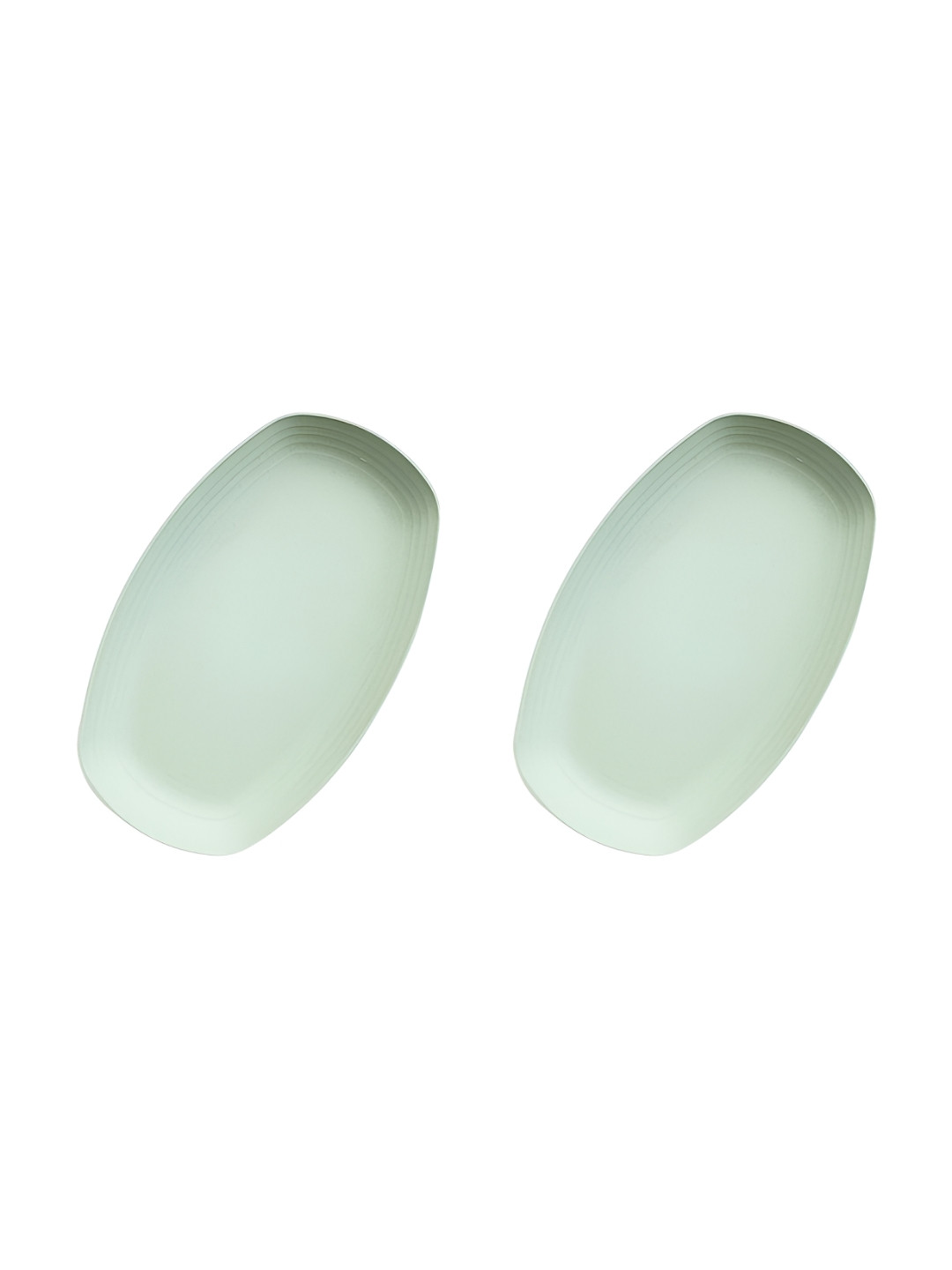YELONA Sea Green 2025 2 Pieces Bamboo Dishwasher and Microwave Safe Plates