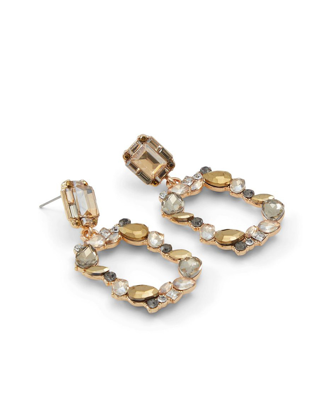 ALDO Rhinestone Studded Contemporary Drop Earrings