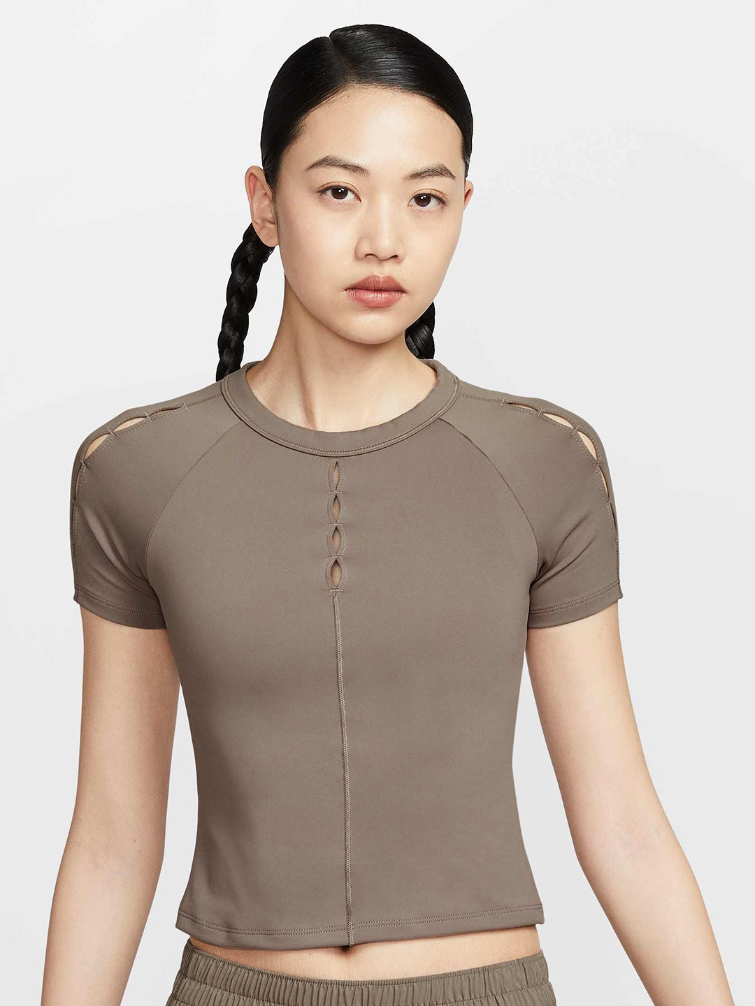 Nike One Fitted Women's Dri-FIT Cropped Short-Sleeve Top