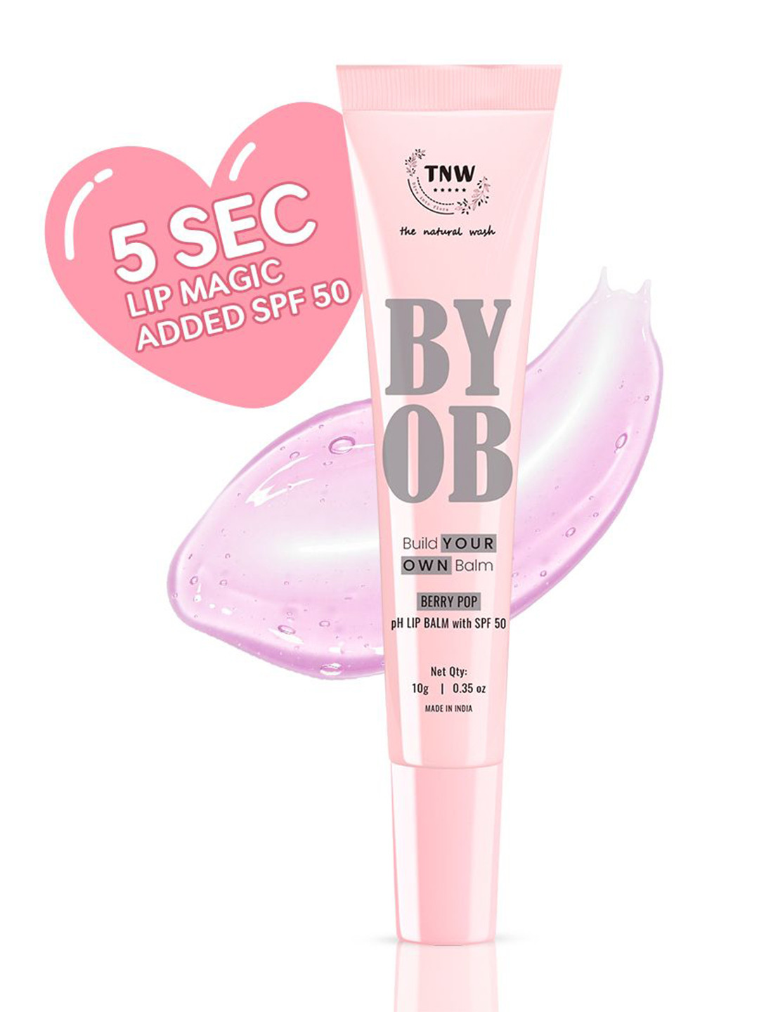 TNW the natural wash BYOB Long Lasting pH SPF 50 Lip Balm - 10g Berry Pop