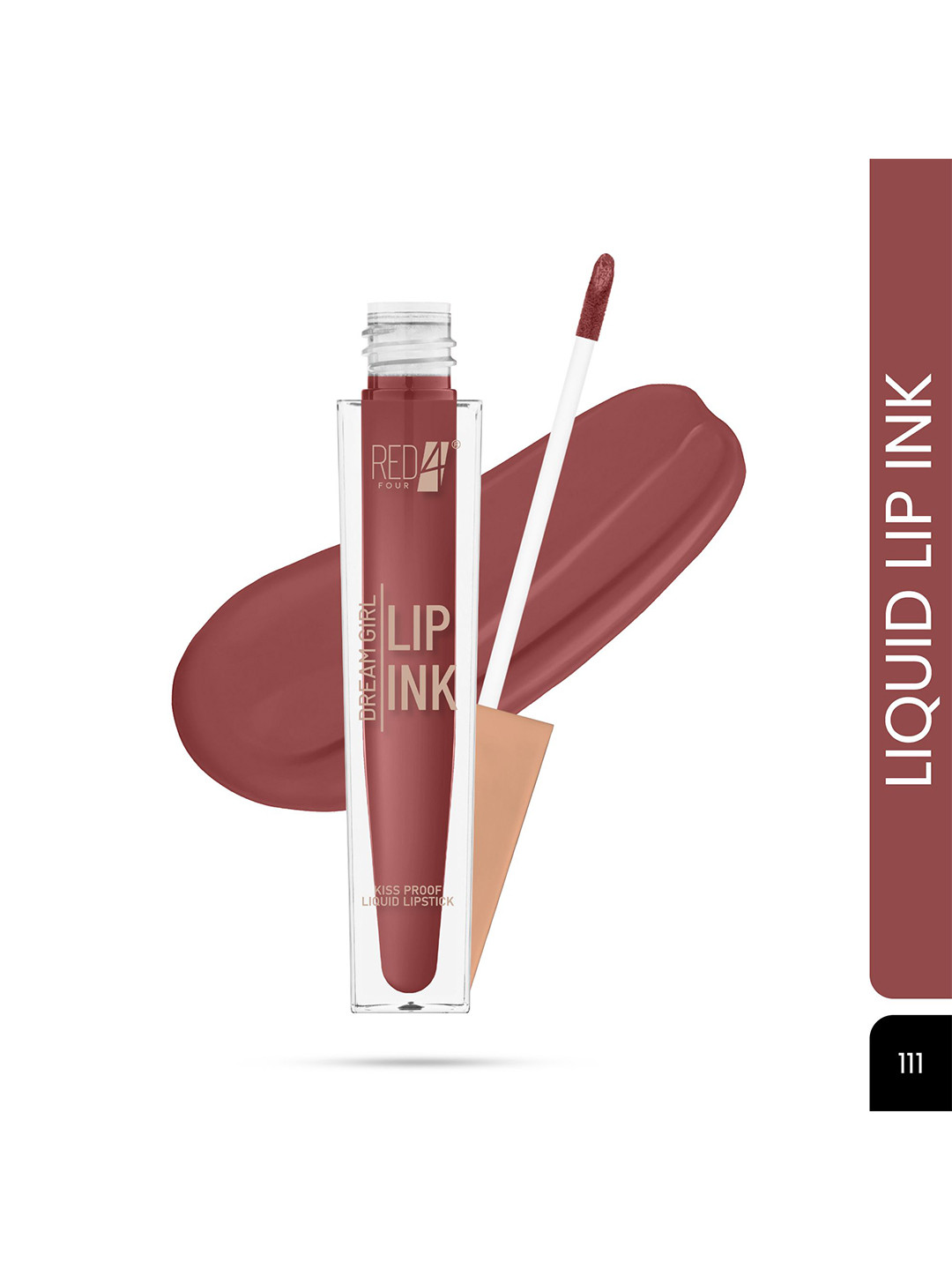 RED 4 Dream Girl Kiss Proof Matte Liquid Lip Ink - 6 ml - Shade - 111