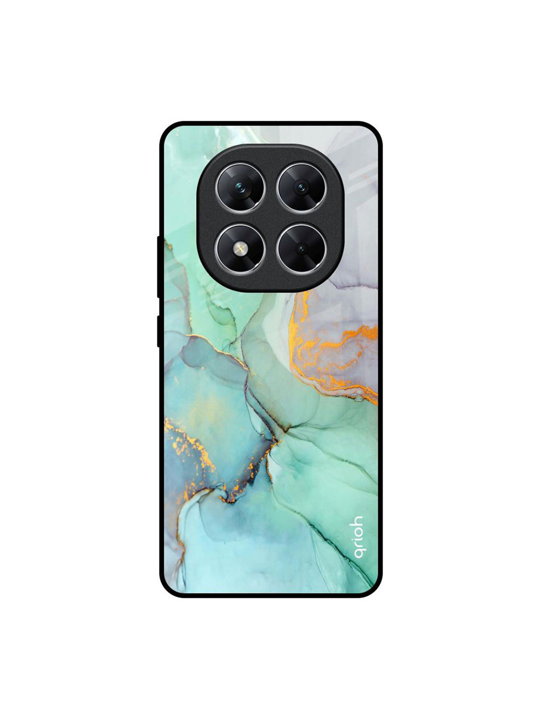 QRIOH Green Marble Poco X7 5G Impact Resistant Back Case