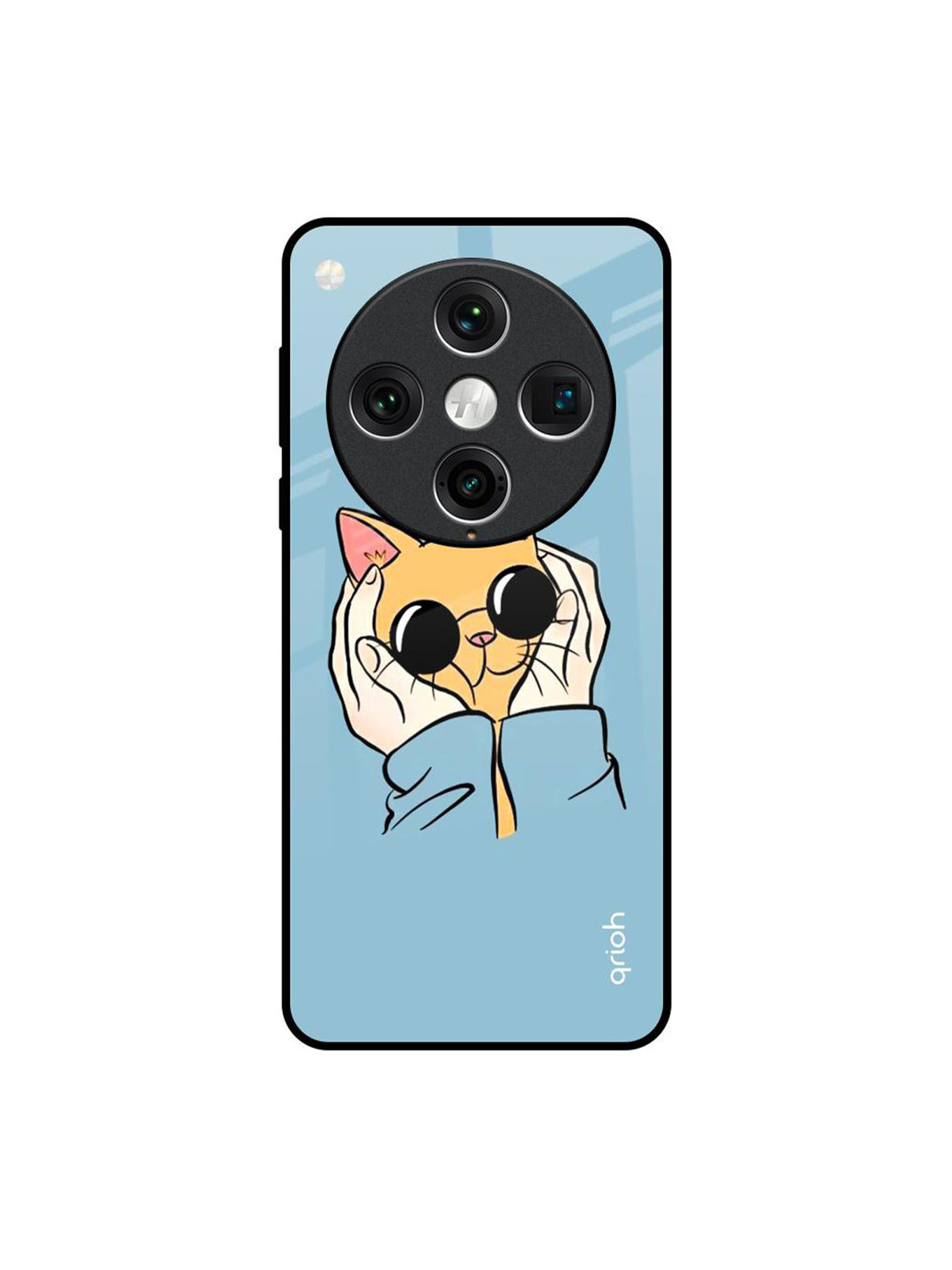 QRIOH Adorable Cute Kitty Oppo Find X8 Pro Impact Resistant Back Case