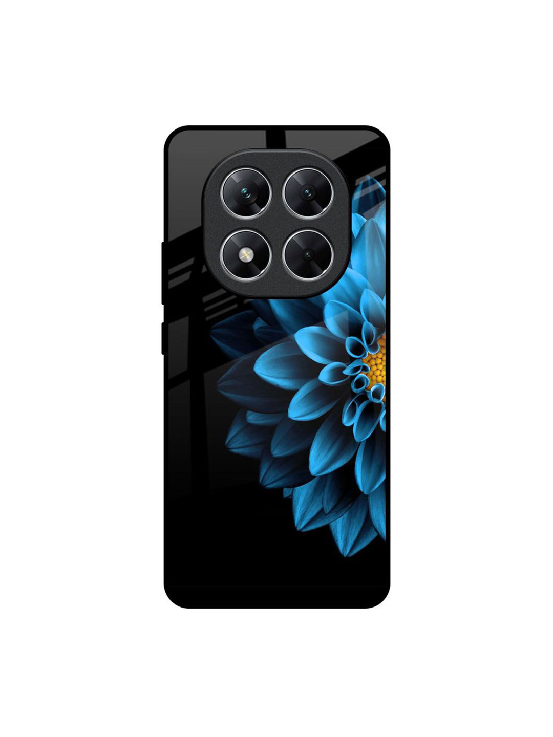 QRIOH Half Blue Flower Floral Poco X7 5G Impact Resistant Back Case
