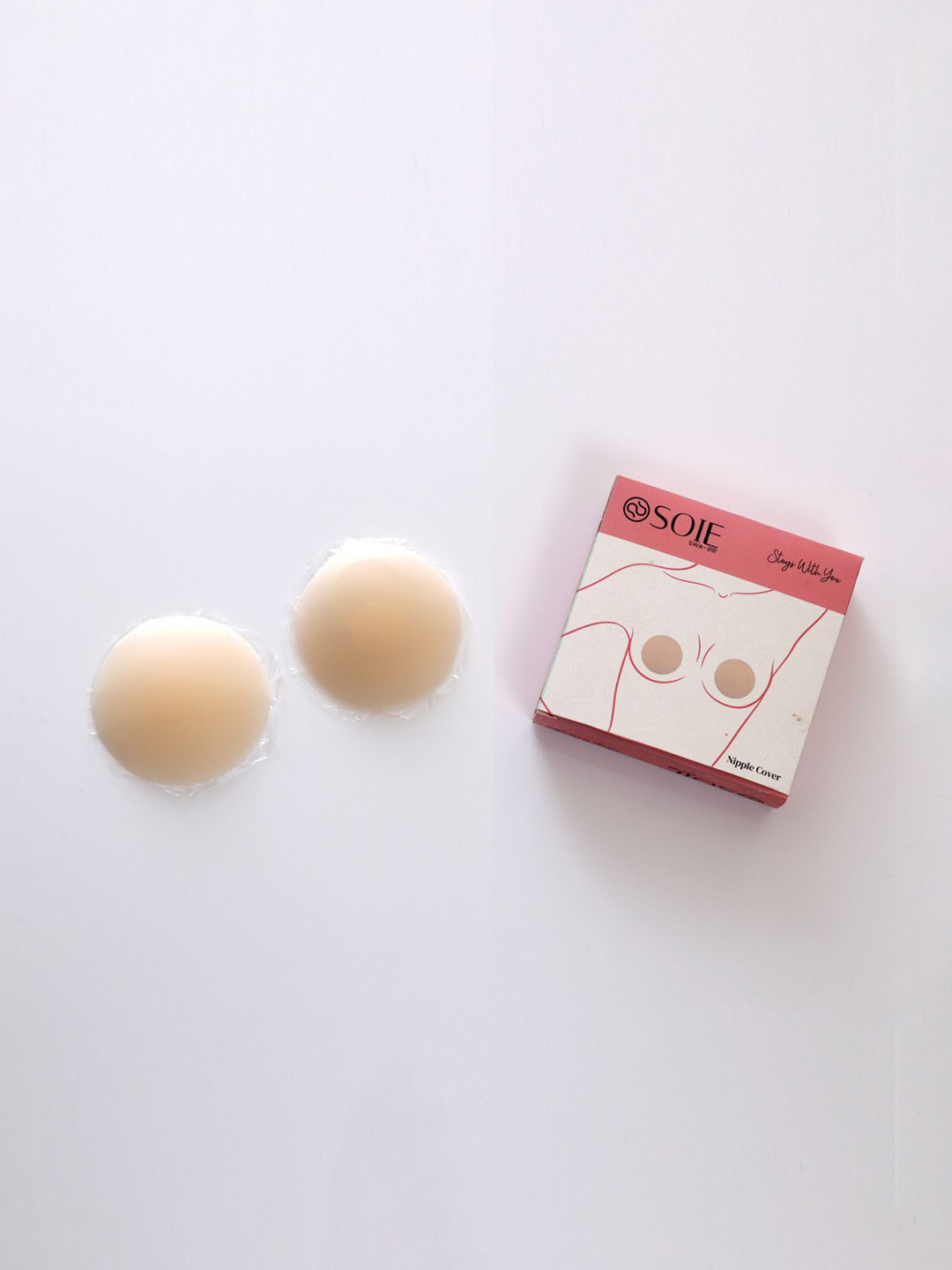 Soie Women No-show Big Nipple Cover with Nipple Guard Patch- Round 8cm