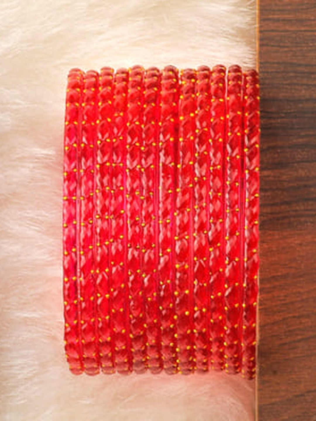 KOTTIAR CREATIONS Set Of12 Crystal Studded Glass Bangles