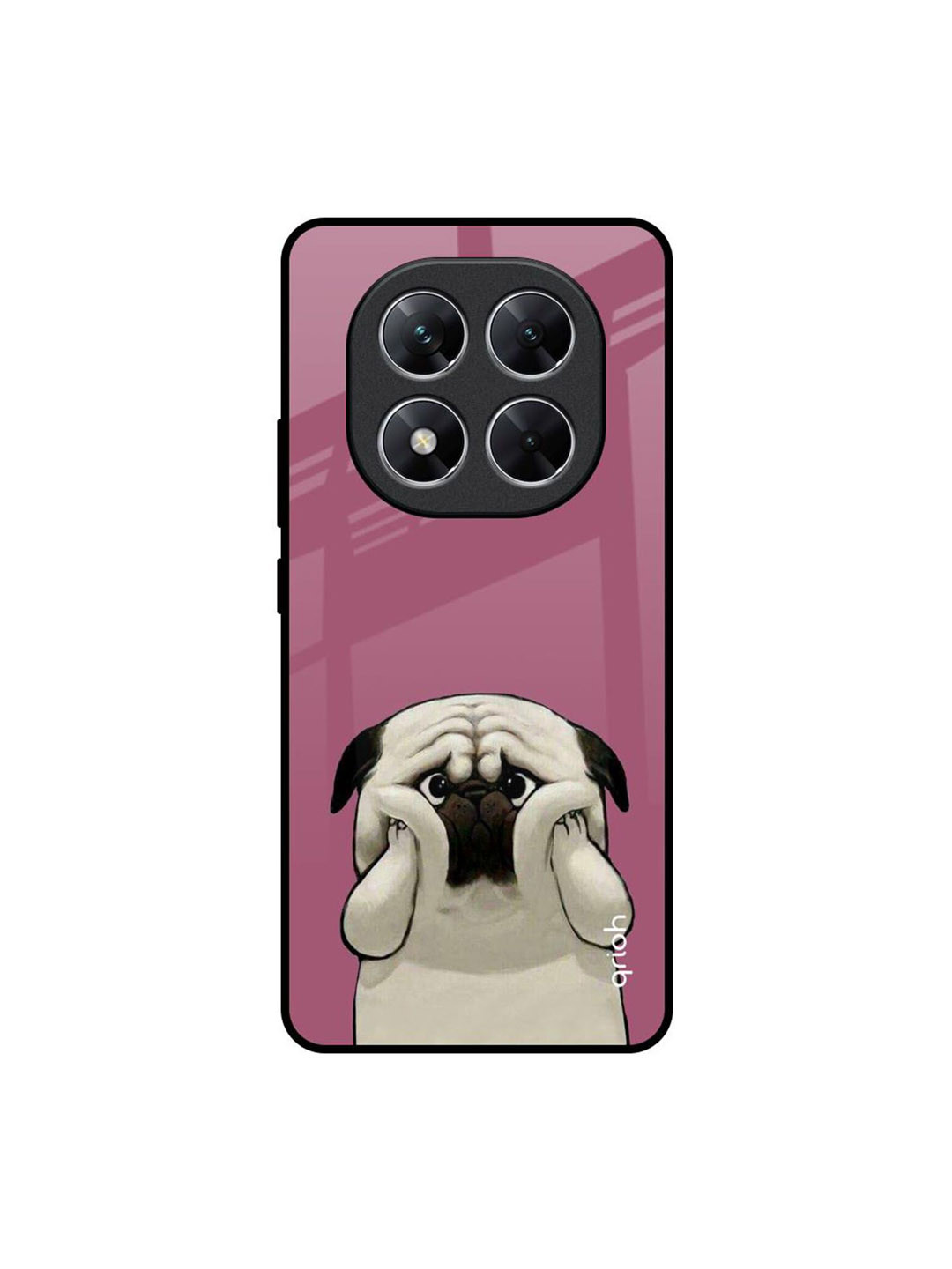 QRIOH Funny Pug Face Poco X7 5G Impact Resistant Back Case