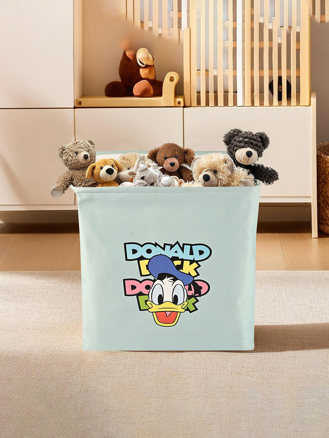 Kuber Industries Blue Foldable Storage Multi-Utility Organisers 75L