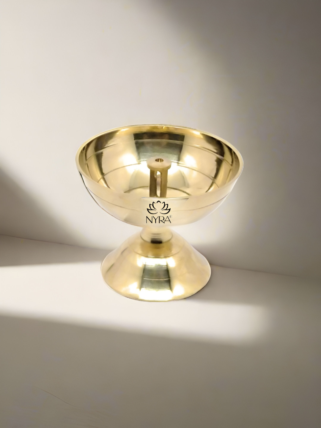 Nyra Kitchenware Bronze Toned Pure Brass Mini Diya For Puja