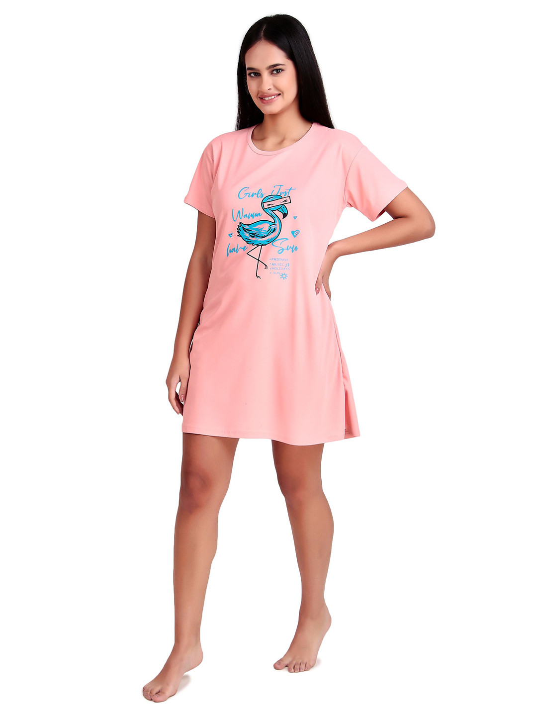 BOMBSHELL Women Printed Nightdress