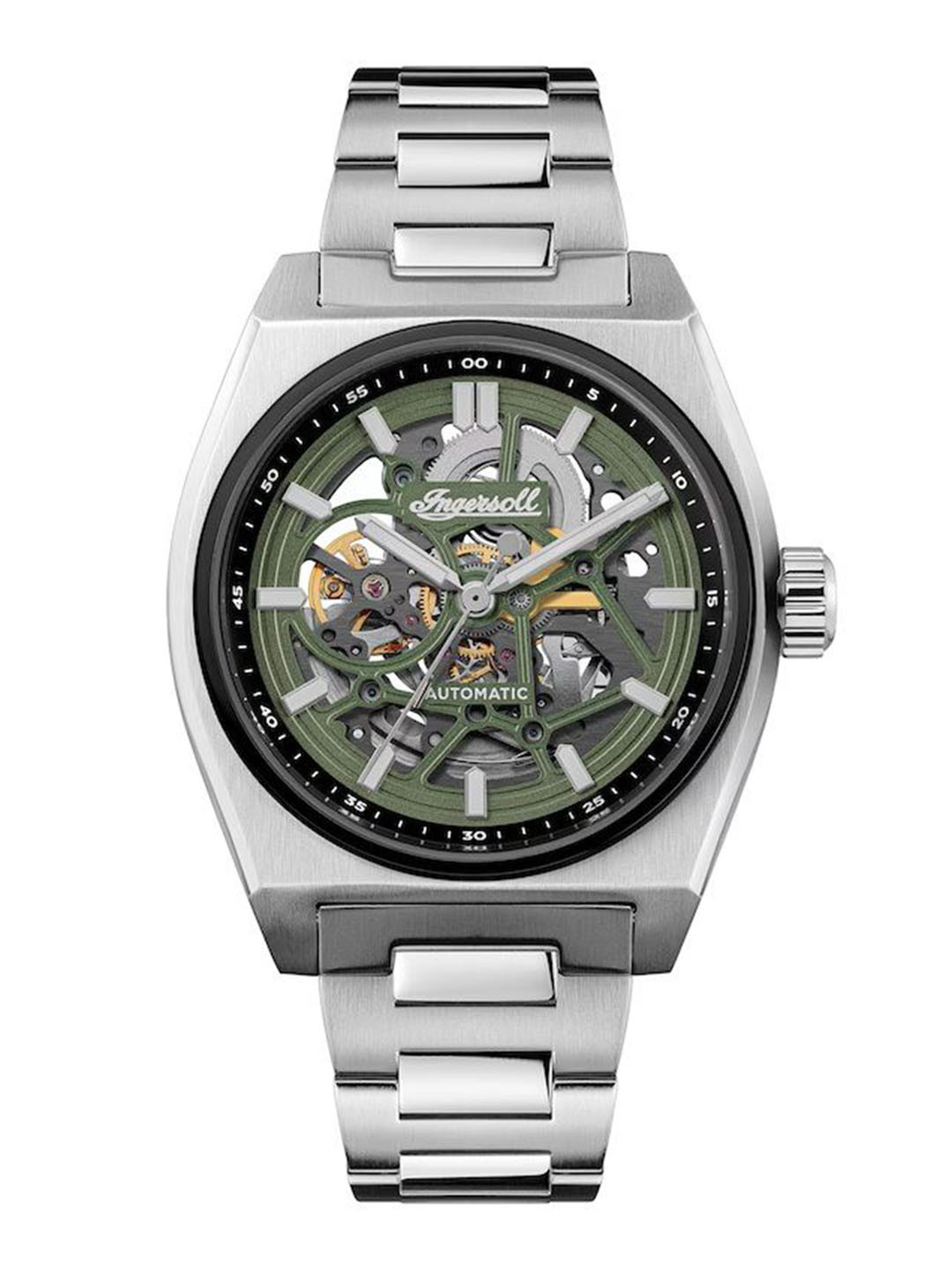 Ingersoll Men Dial & Stainless Steel Bracelet Style Straps Analogue Automatic Watch I14304