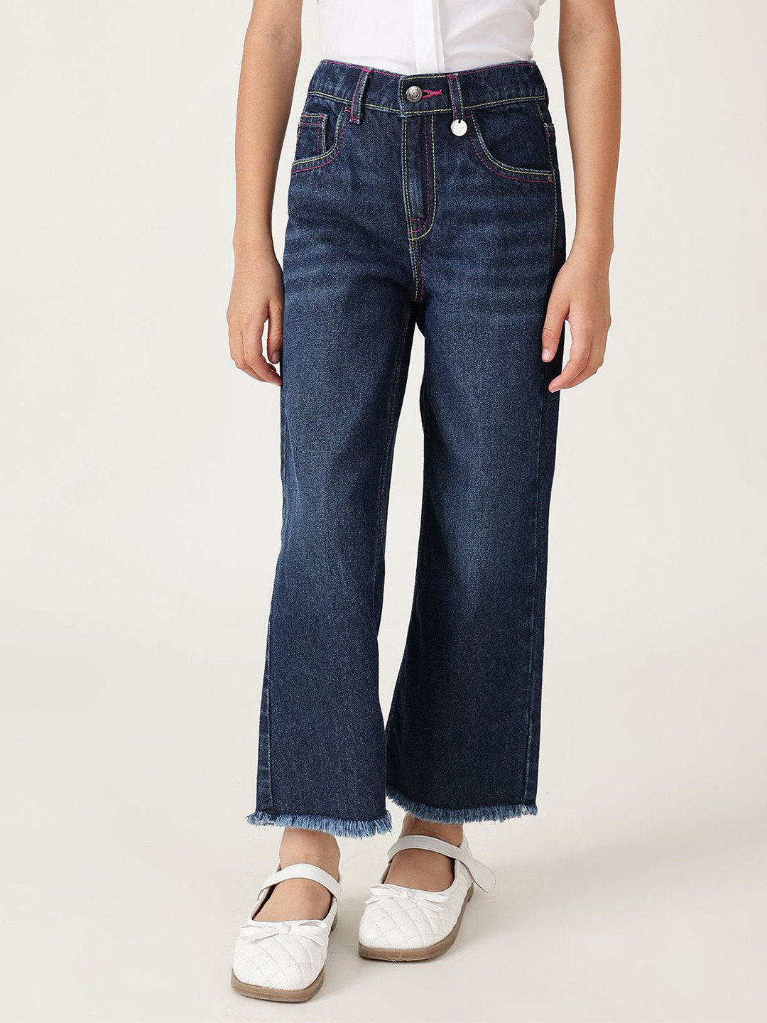 One Friday Girls Blue Light Fade Mid-Rise Denim Jeans