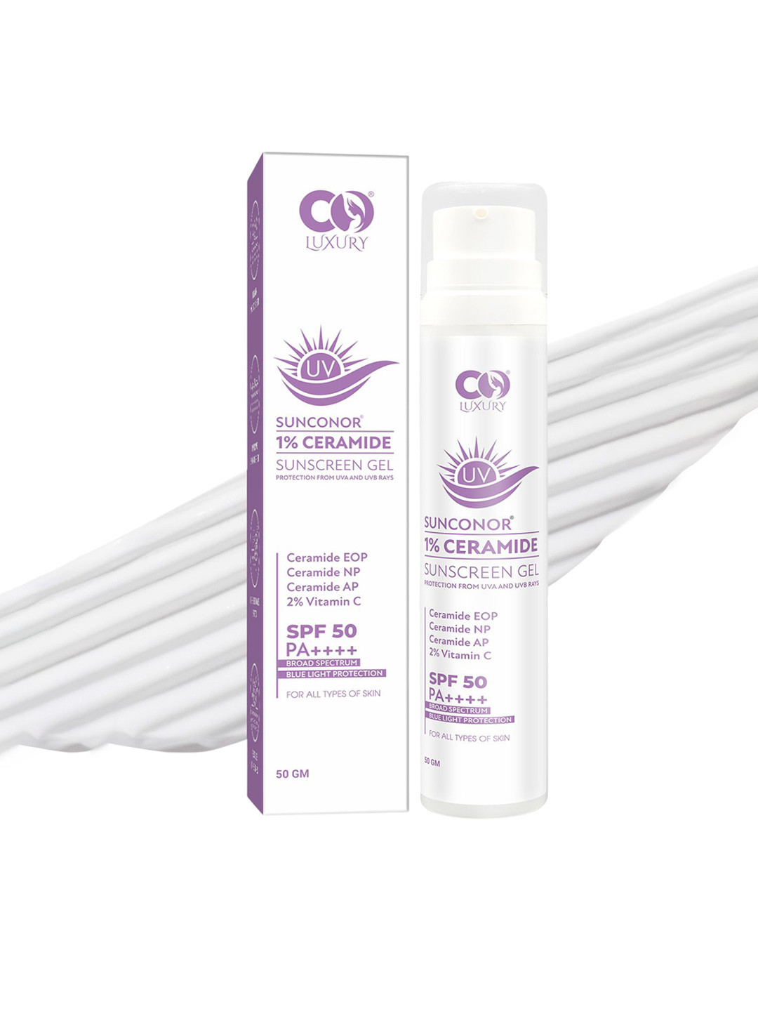 CO Sunconor 1% Ceramide Sunscreen With SPF 50 PA++++ - 50 g