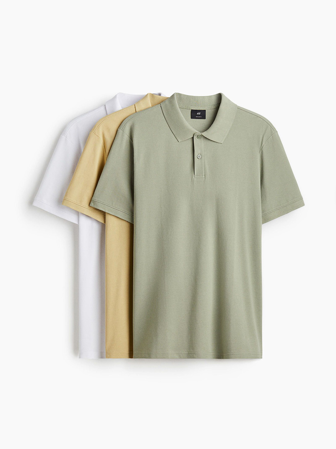 H&M 3-Pack Regular Fit Polo Shirts