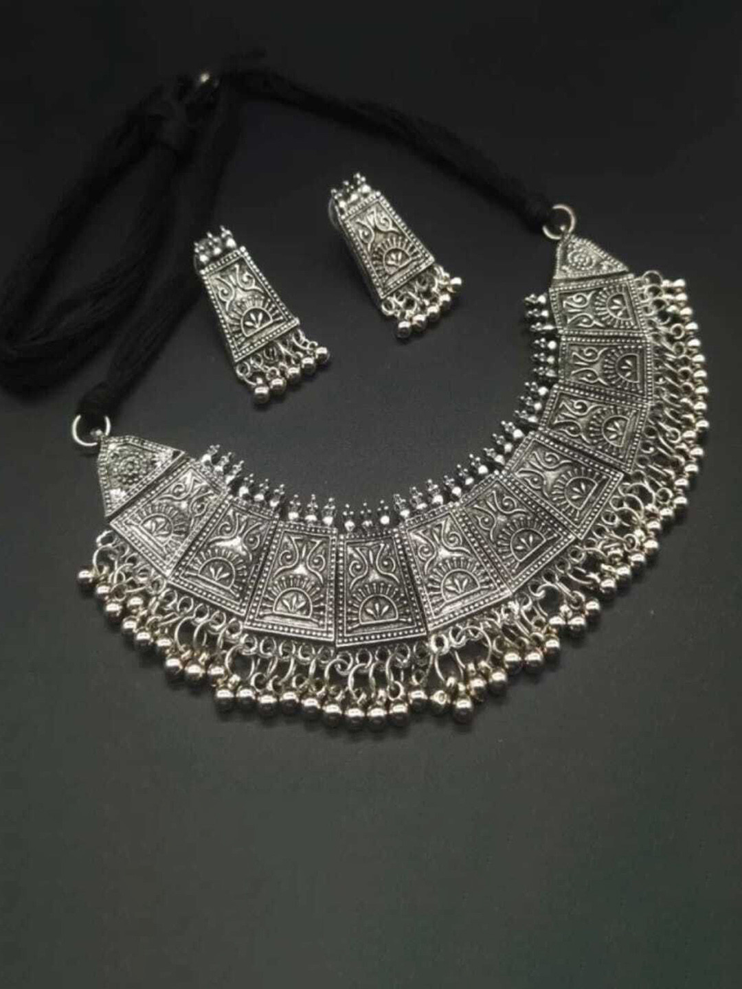 SZN Oxidised Choker Jewellery Set