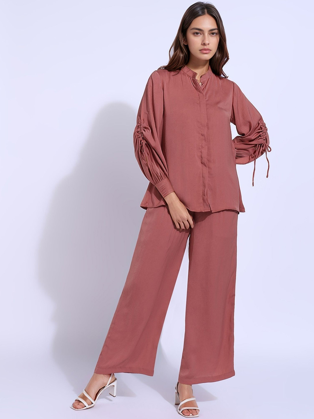 all about you Three-Quarter Sleeves Shirt With Trouser