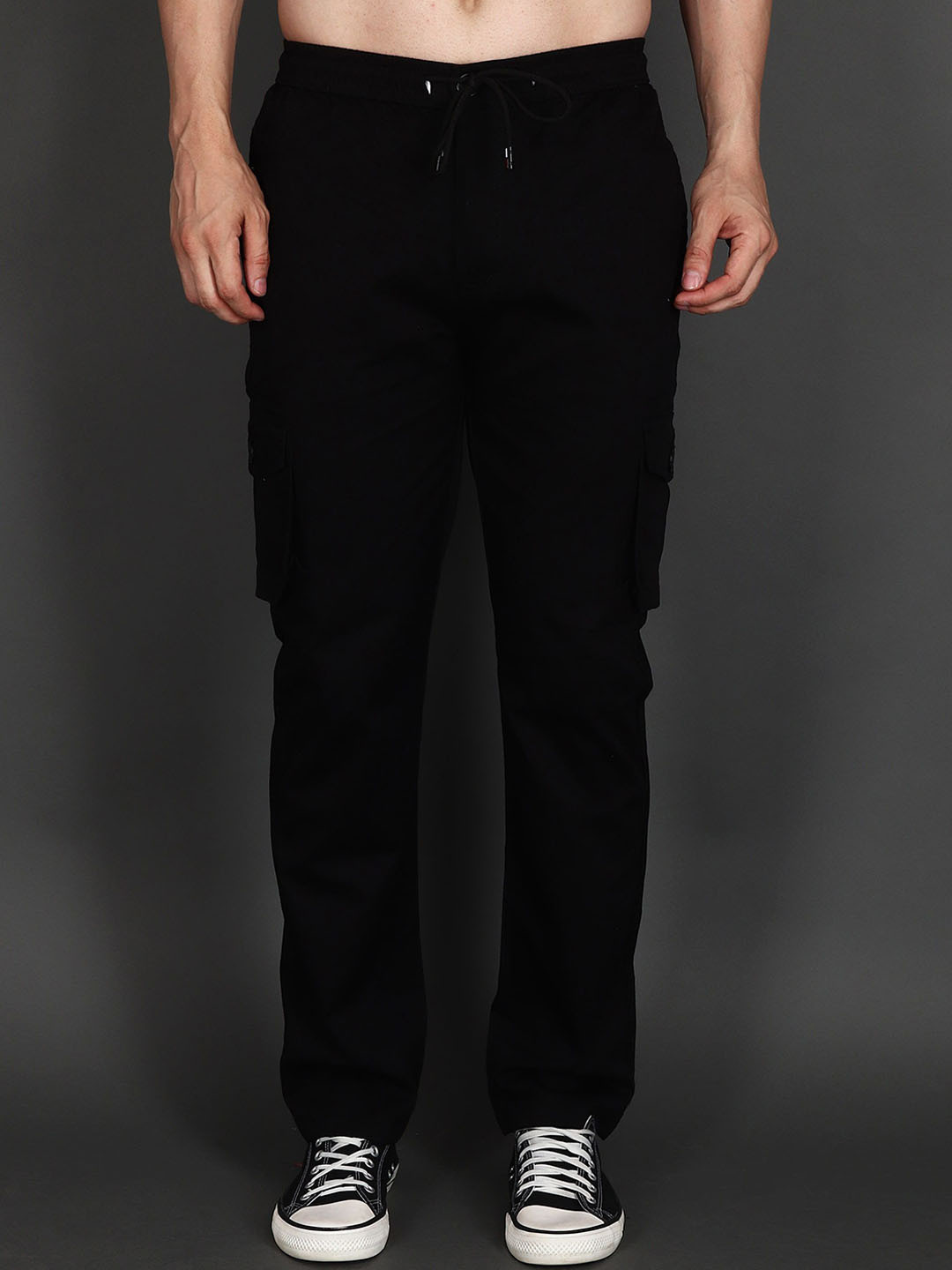 HAUWER denmark(l) Men Relaxed Straight Leg Easy Wash Corduroy Cargos Trousers