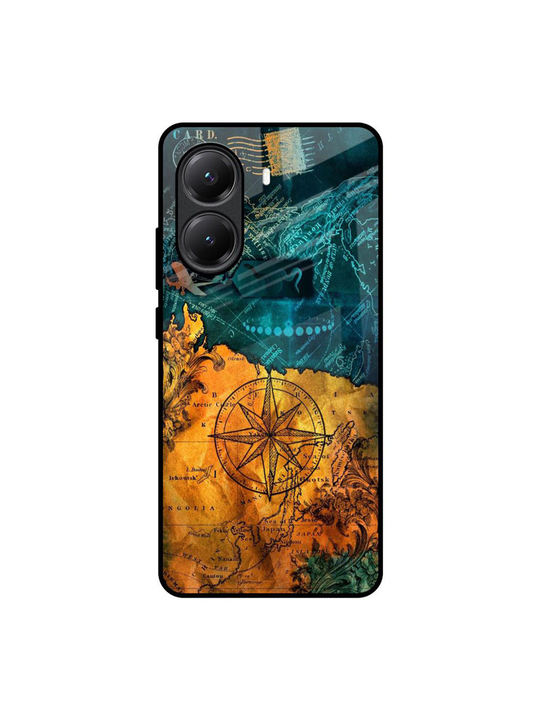 QRIOH Architecture Map Poco X7 Pro 5G Impact Resistant Back Case
