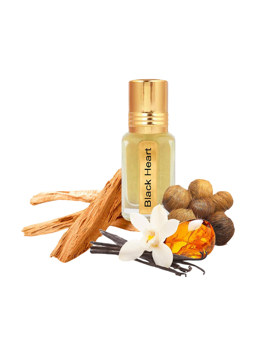 OCEAN SKIN SCIENCE Black Heart Pure Aquatic French Scent Alcohol Free Roll On Attar - 6 ml