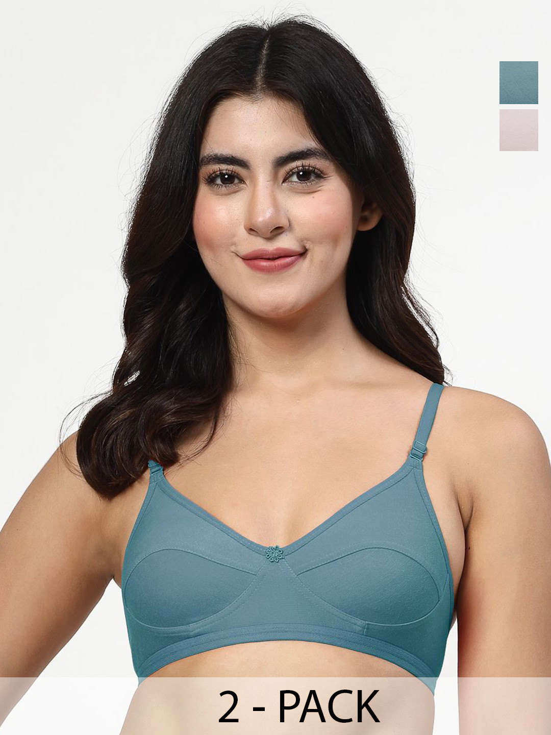 LILY  White Seamed Non Padded Everyday Bra