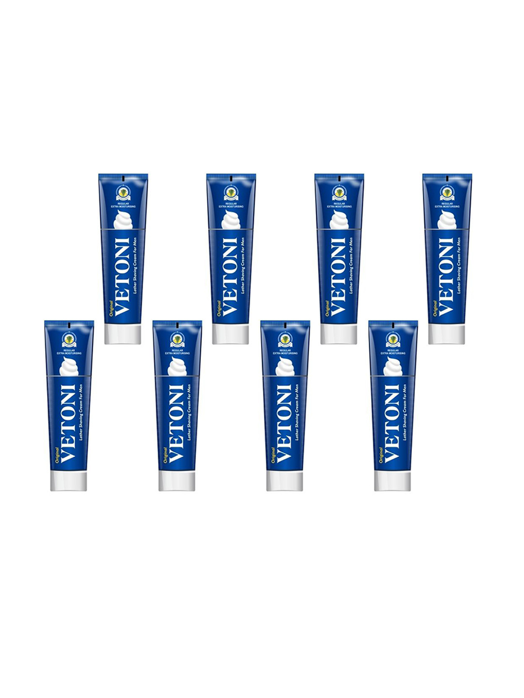 VETONI Men Set of 8 Regular Extra Moisturizer Lather Shaving Cream - 125 g each