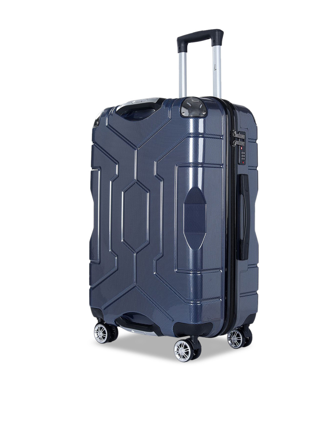 Story@home Polycarbonate Dark Purple 8 Wheel Hard Small Cabin Trolley Suitcase 55 Cm