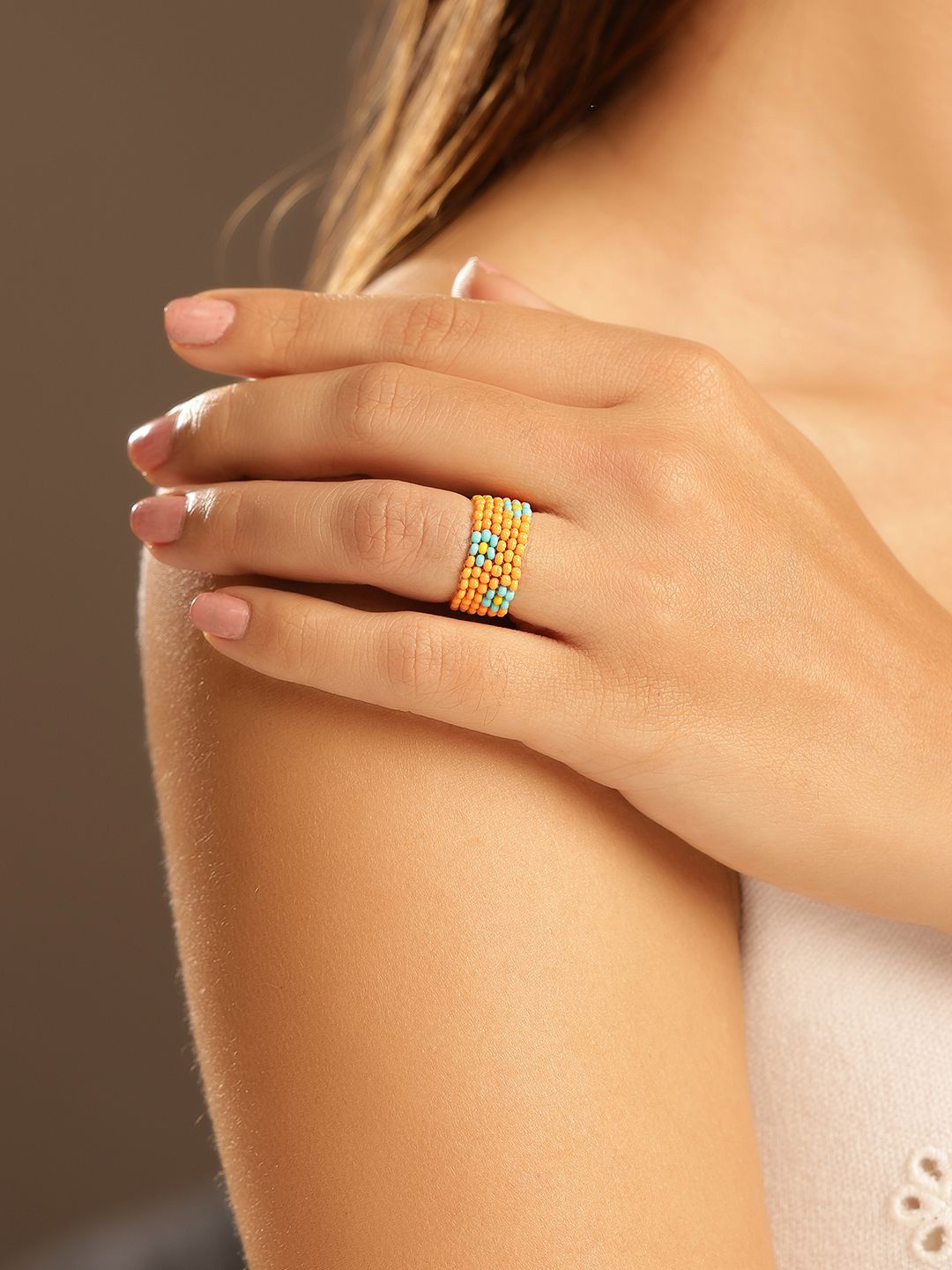 Priyaasi Beaded Finger Ring