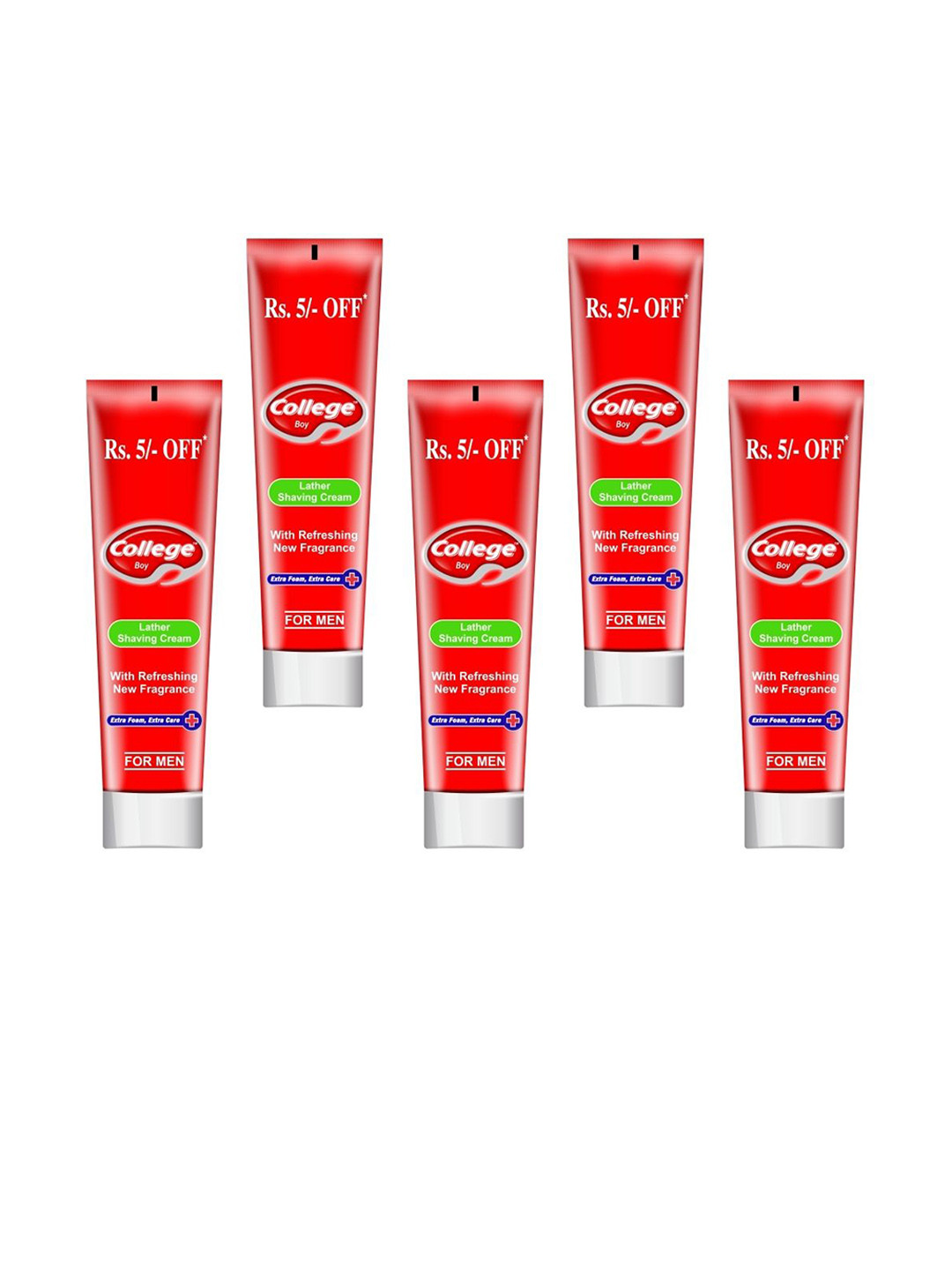 VETONI Men Set Of 5 College Boy Lather Shaving Cream- 120 g Each